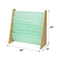 Kids Bookshelf 4 Tier Book Organizer, Seafoam Green/Neutral